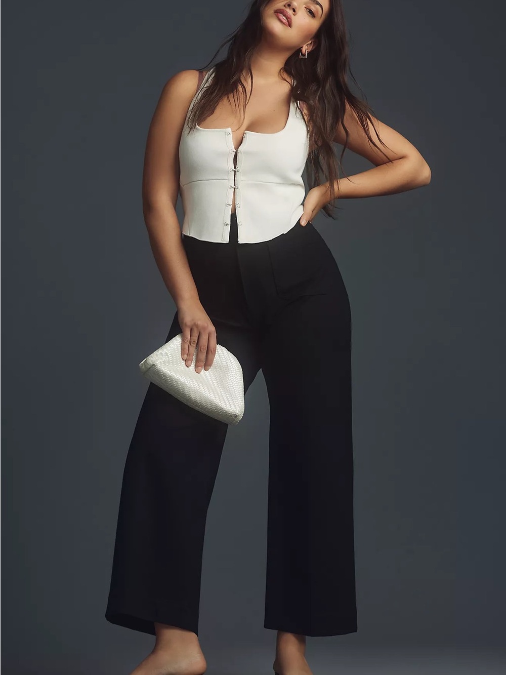 The Colette Ponte Crop Wide-Leg Pants by Maeve - 31
